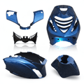 Piaggio zip kappenset zip sp 5 delig - Diamond blue metallic -