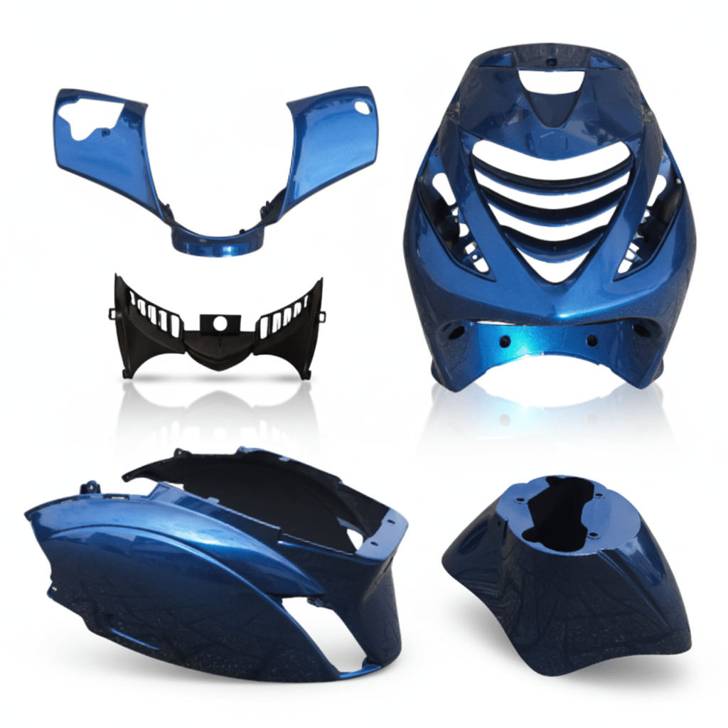 Piaggio zip kappenset zip sp 5 delig - Diamond blue metallic -