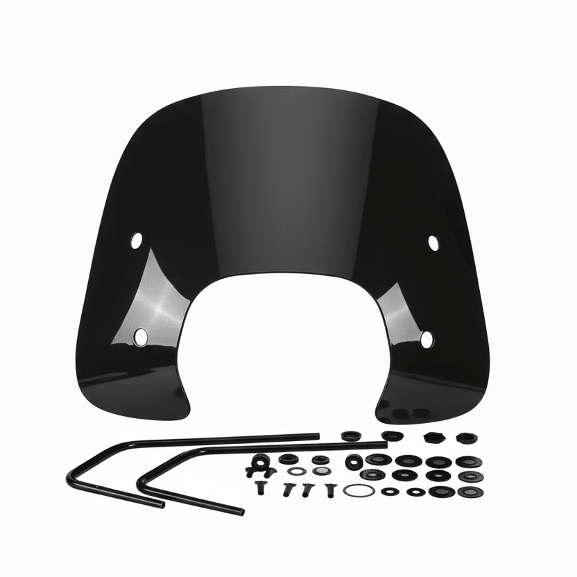 Vespa sprint windscherm laag glans zwart compleet
