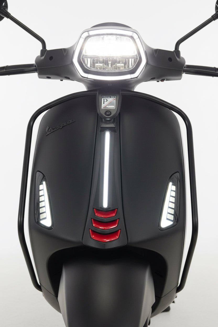 Vespa Sprint/Primavera claxon neus led glans zwart 2018+