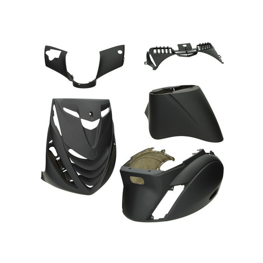 Piaggio zip kappenset zip sp 5 delig - Mat zwart -