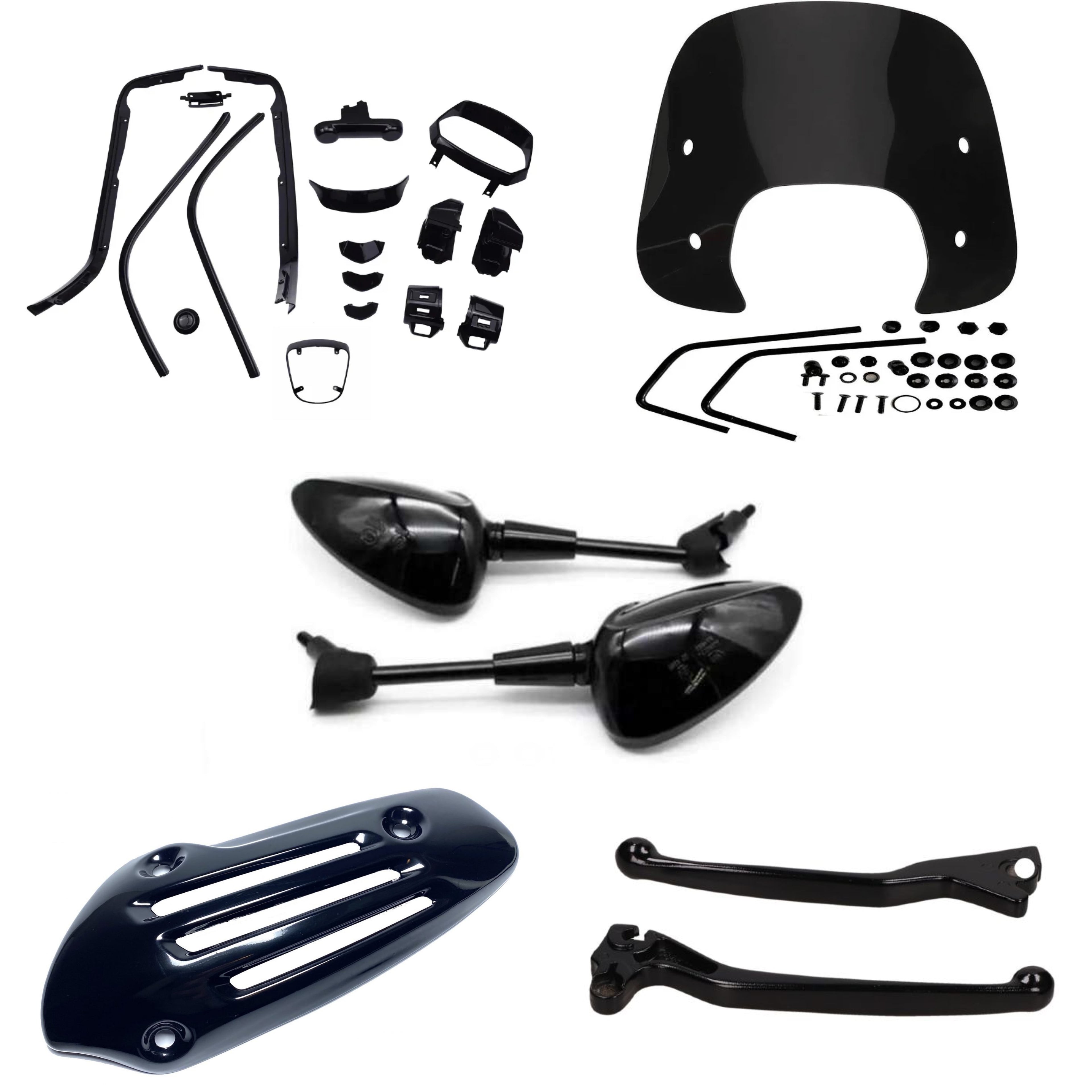 Vespa Sprint Styling Set Glans Zwart – Pakket 2