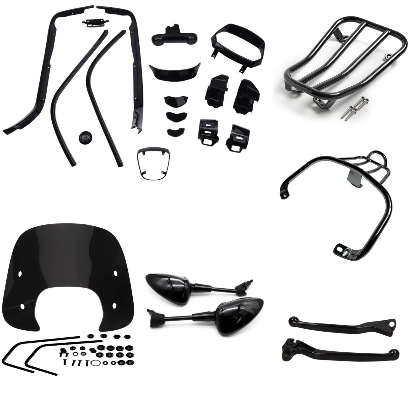Vespa Sprint Styling Set Glans Zwart – Pakket 3